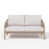 Coussin crème / structure beige