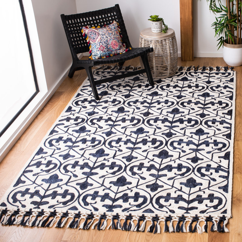 Ezmerelda Hand Tufted Performance Geometric Rug, Rectangle 8' x 10'