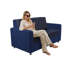 Canapé d'extérieur avec Sunbrella - Indigo / toile bleu marine-124917227