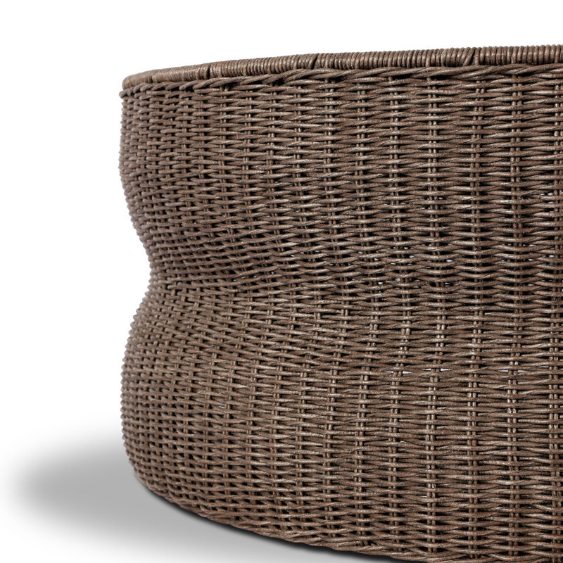 Brixby Outdoor Round Coffee Table, Merlot Marble