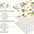 Lemon Floral Pattern, Non Slip Kitchen Mats Set Of 2