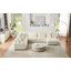 Canapé modulaire surdimensionné de 129 po en forme de U de 129 po Canapé moderne revêtu de velours côtelé doux avec une chaise longue pour le salon, beige