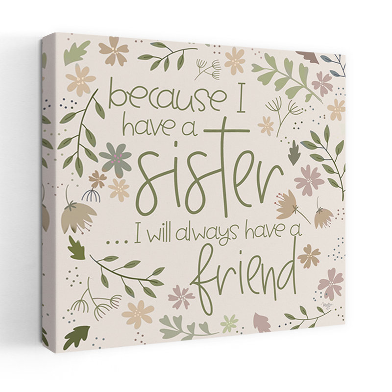 A Sister, art floral contemporain, H 18 po x l 18 po