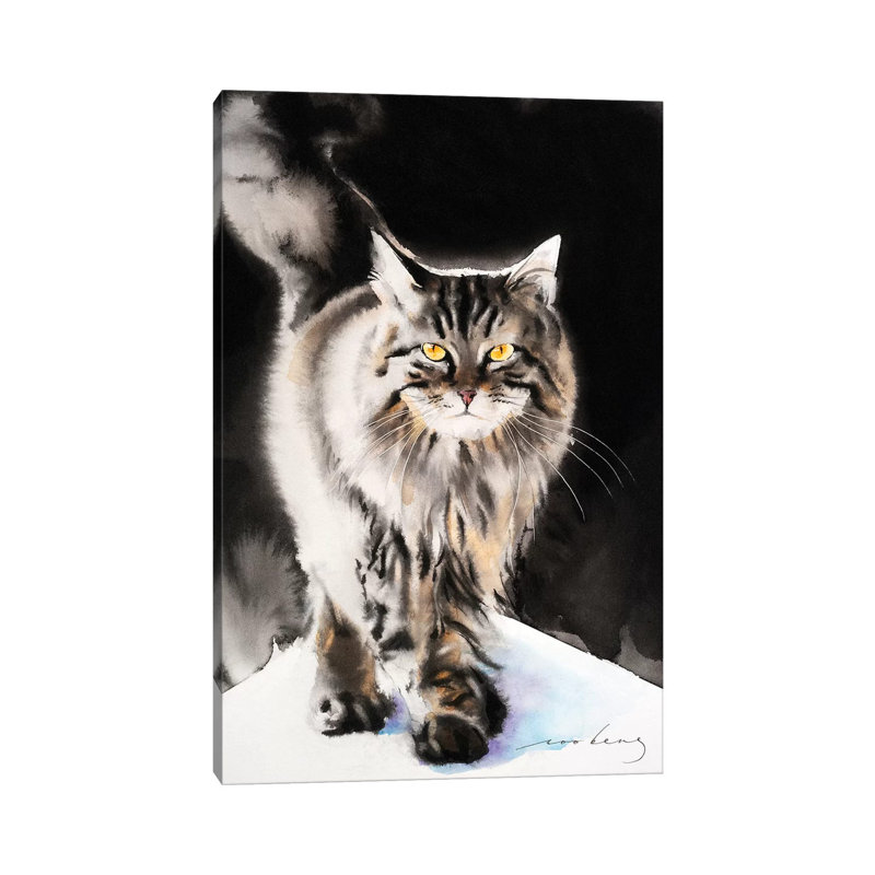 «Cat Walk III» par Soo Beng Lim, reproduction d'art sur toile tendue, H 12 po x l 8 po x P 0,75 po