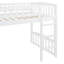 Lit mezzanine simple avec glissoire et échelle, blanc