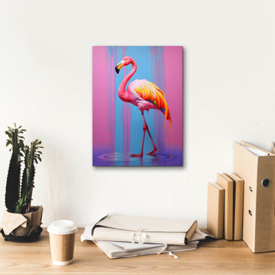 Art mural sur toile Epic Graffiti «Flamingo Pop Art» par Andreas Magnusson