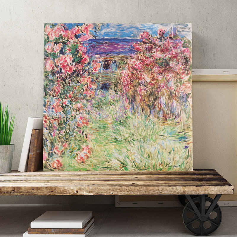 Rose House by Claude Monet - Wrapped Canvas, 35cm H x 35cm W