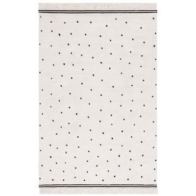 Huling Handwoven Area Rug In Ivory/Black