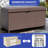 Edrosie Inc 63.00'' W 200 Gallons Water Resistant Deck Box with Wheels in Brown