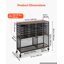 Rolling File Cart 24 Slot Mobile Filing Cabinet with Lockable Wheels, for Home Office Classroom, Large Storage Capacity, Hanging File Folder Mail Organizer, with 264.55 lbs / 120 kg Load, Black