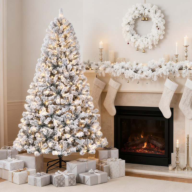Lighted Artificial Christmas Tree, 1.8m H