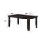 Table de salle à manger de style transitionnel urbain de 122 cm (48 po) – Teinte noyer riche avec placage en bois massif, plateau à motif circulaire en creux et pieds carrés – Capacité de 8 couverts, table polyvalente autoportante