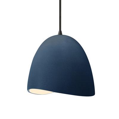 Radiance - Brisa 1-Light Pendant - Midnight Sky - Matte Black - 12.5"W x 12.25"H - Replaceable Bulb - Black Cord