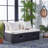Jannik Wicker Outdoor Armless Lounge Chair with Ottoman-393229271-393229264