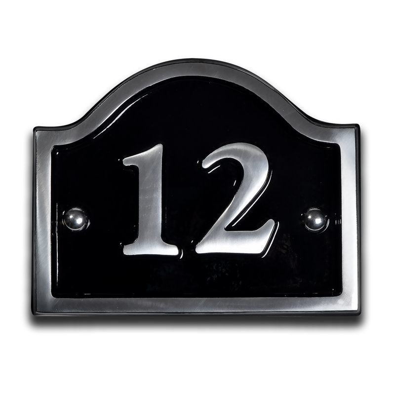 Jaclynn 11.5cm H Reflective Metal House Number, 12