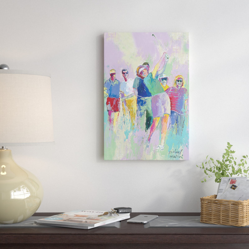 Womens golf, reproduction d’art sur toile tendue, H 12 po x l 8 po x P 0,75 po