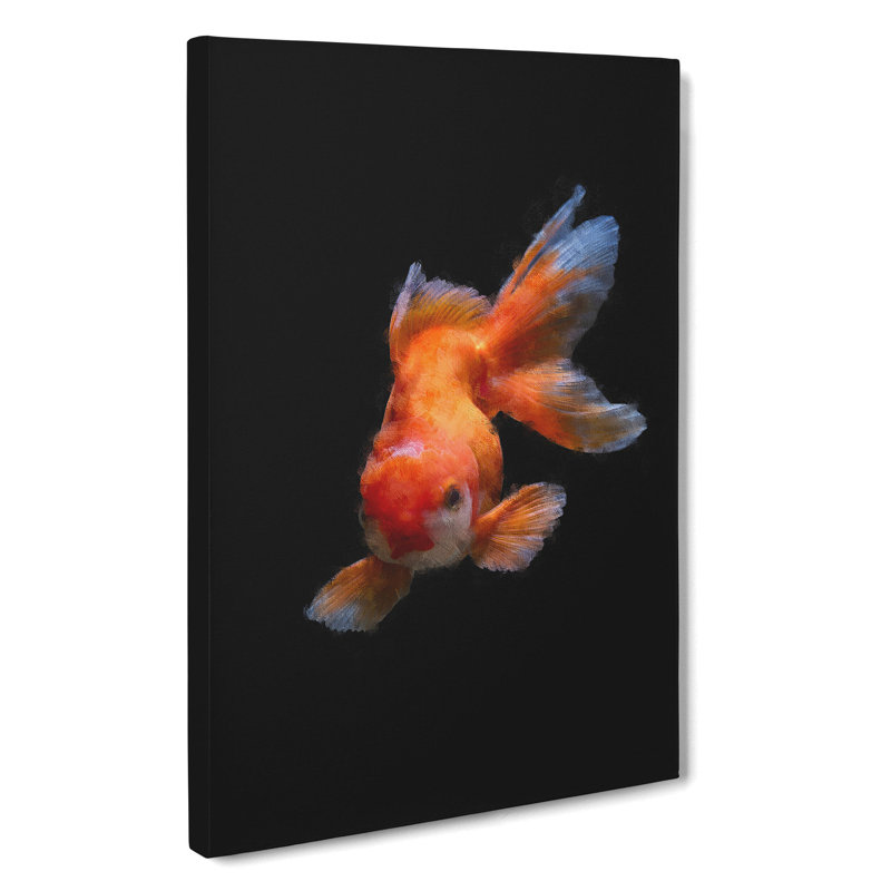 Chinese Golden Fish - Wrapped Canvas, 50cm H x 35cm W x 3cm D