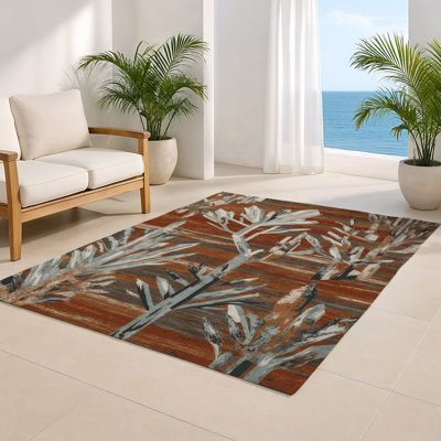 Tapis d'intérieur et d'extérieur brun Nature