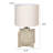 Grey Ceramic Table Lamp with Crossed Base and Linen Shade