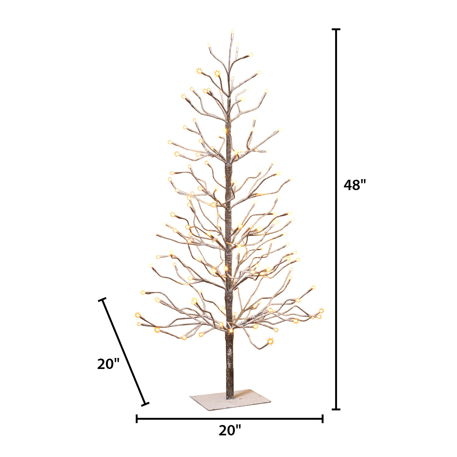 4' Electric Snowy Artificial Lighted Tree