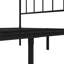 Structure de lit plateforme en métal pour grand lit avec tête de lit, fabrication, aucun sommier tapissier, sommeil tranquille, noir pour grand lit, saut à ressorts en fer, repos nocturne,