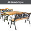 Iron, Pine Wood Outdoor Bench