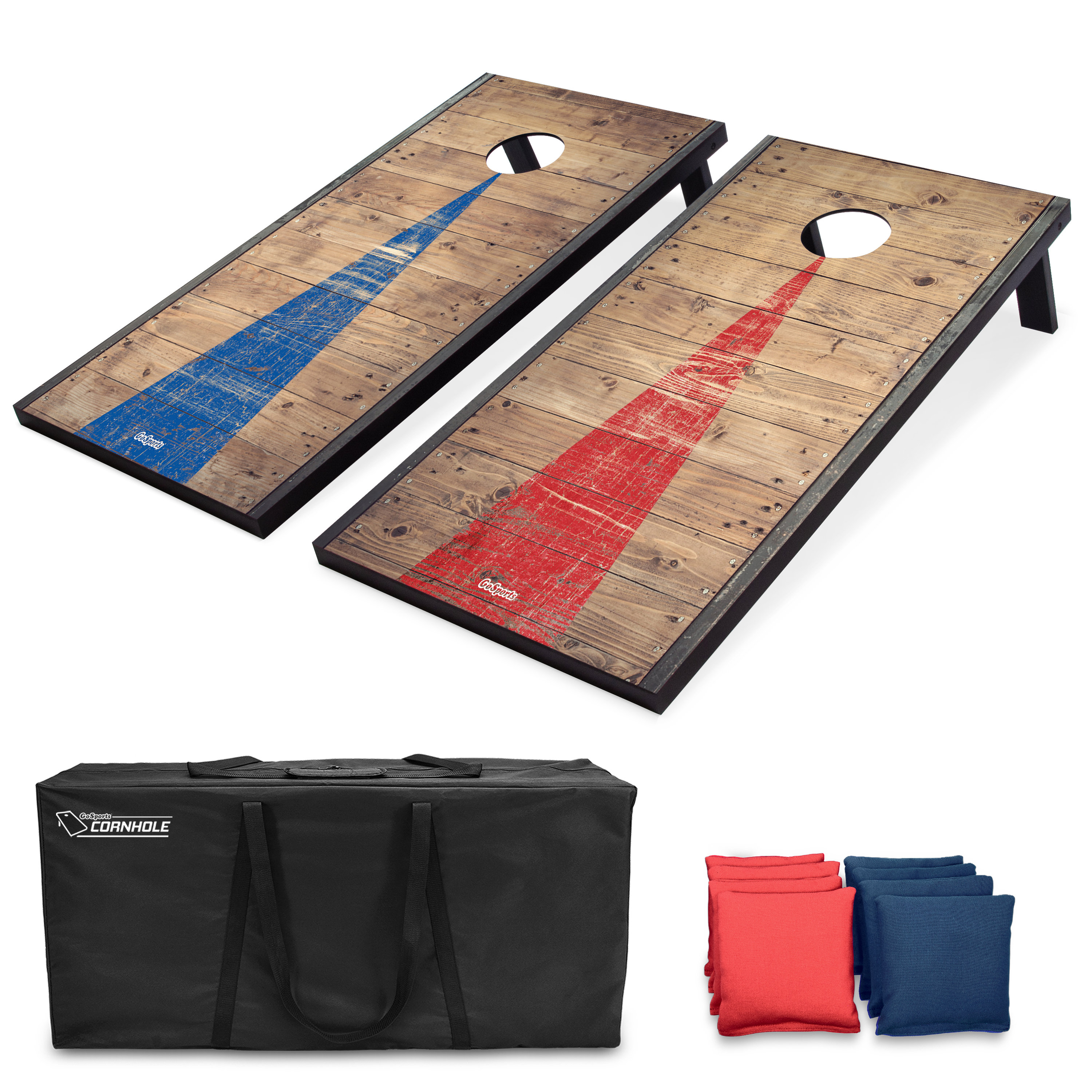 GoSports Portable Cornhole Sets – 4 x 2 ft - Boards Include 8 Bean Bags, Travel Case, and Game Rules - Choose Your Design! & Reviews | Birch Lane