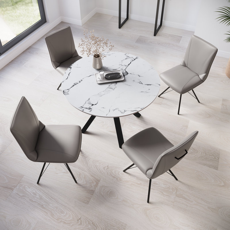 Allegro Wooden Dining Table, 76cm H x 110cm L x 110cm W, White