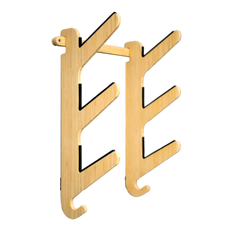 Moloka'i Adjustable Multi-Use Ski/Snowboard Rack, Bamboo, 3 Tier