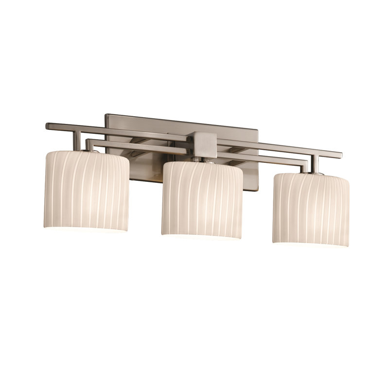 Bonamy 3 - Light Vanity Light, Ribbon, Dark Bronze