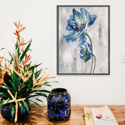 Luxueuse reproduction d'art sur toile encadrée en aluminium pour le salon