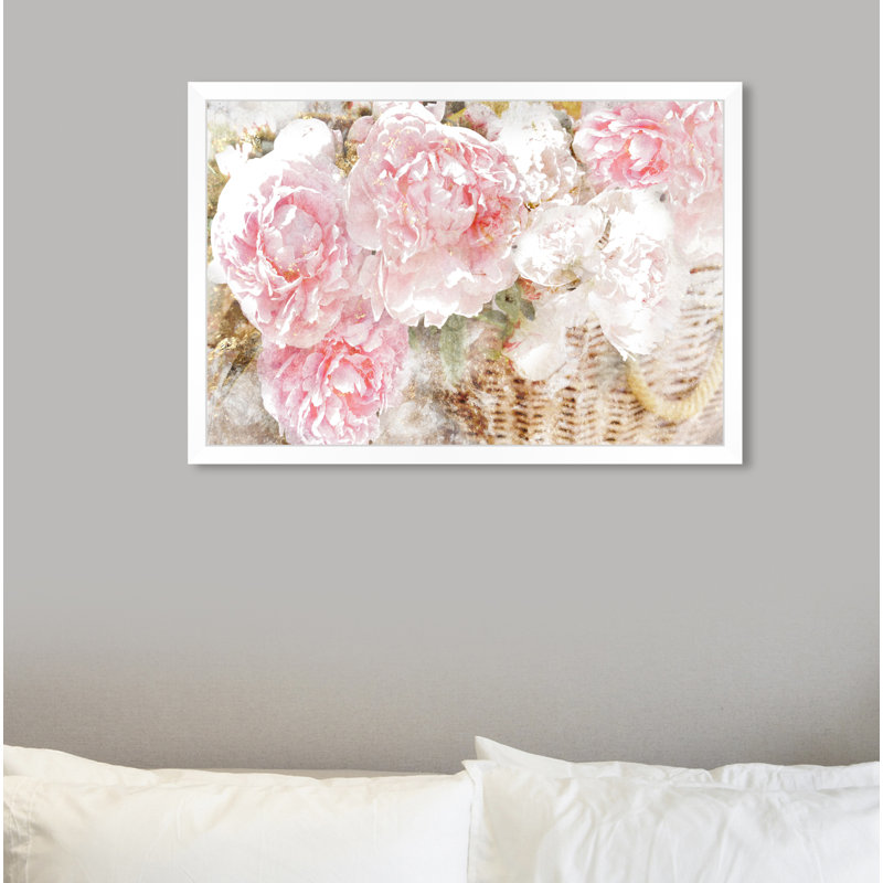 « basket o roses » par oliver gal, impression, H 32 po x l 47 po, Cadre photo
