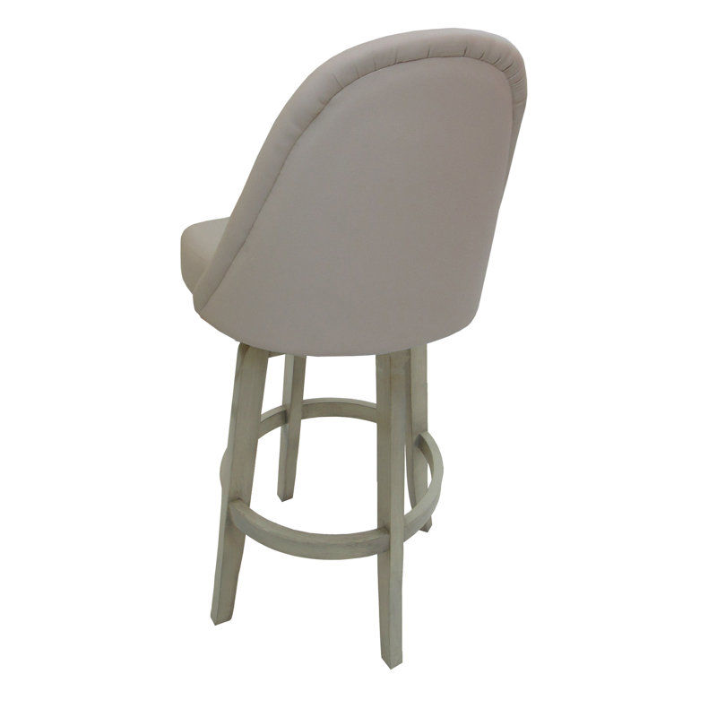 Tabouret de bar pivotant Holifield de 26 po M-235 avec base Holifield - Moka foncé, Beige, Beige Océan