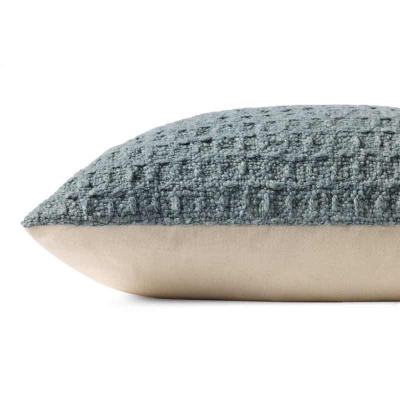 Coussin décoratif Amber Lewis x Loloi Alinah, Bleu, Mélange de duvet