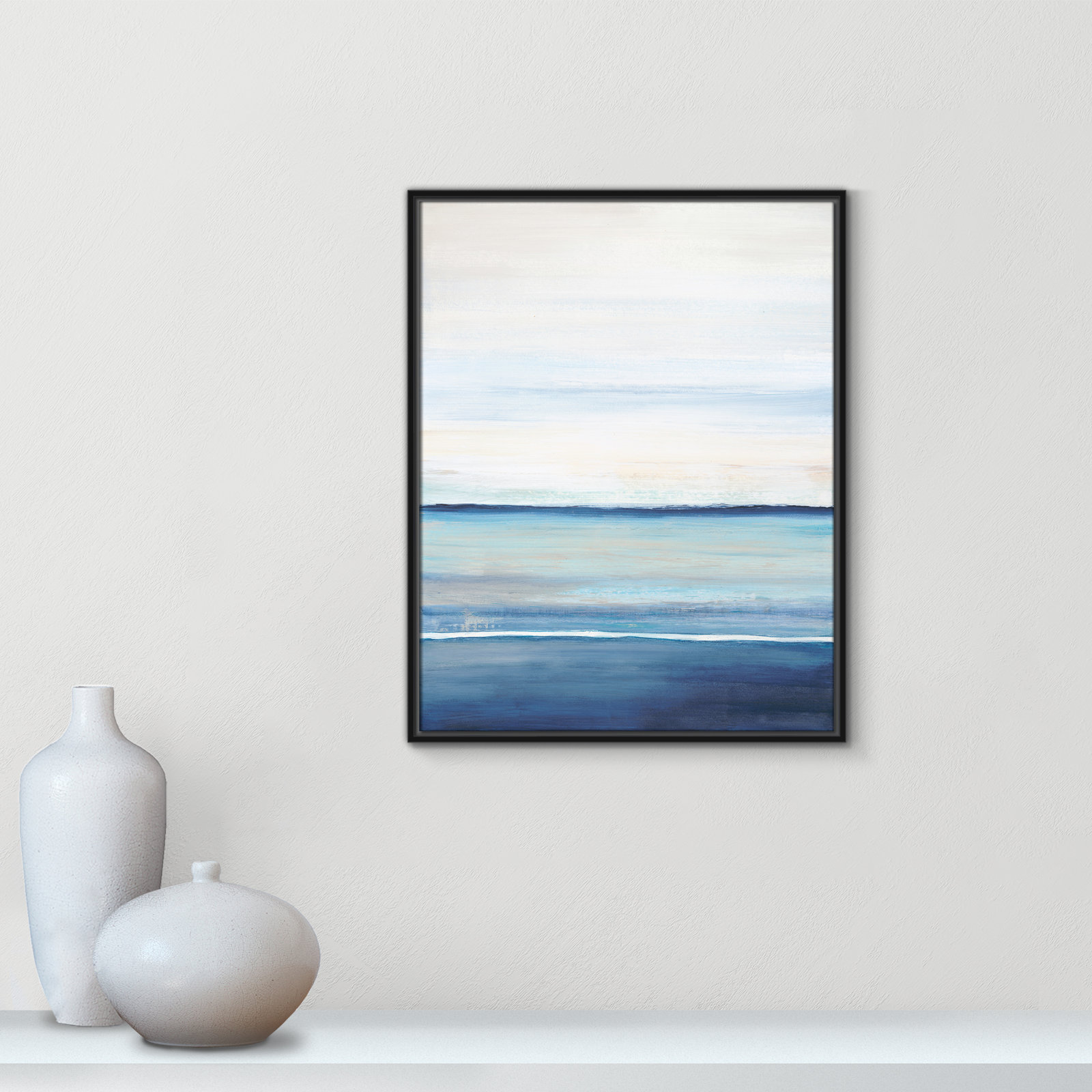 Emmit "Distant Whispers" Print by Filippo Ioco, Black Framed Canvas, 29.5" H x 23.5" W x 2" D