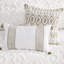 Très grand édredon très grand, 100% coton avec broderie en chenille délicate, rembourré et élégant, comprend 2 taies décoratives, coton, 3 ornements, surdimensionné élégant-128745171-128745169