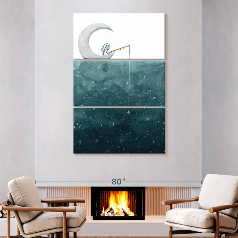 Fishing For Stars, 74" H x 48" W