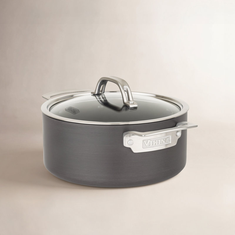 Viking Non-Stick Aluminum Stock Pot with Lid, 6 Qt.