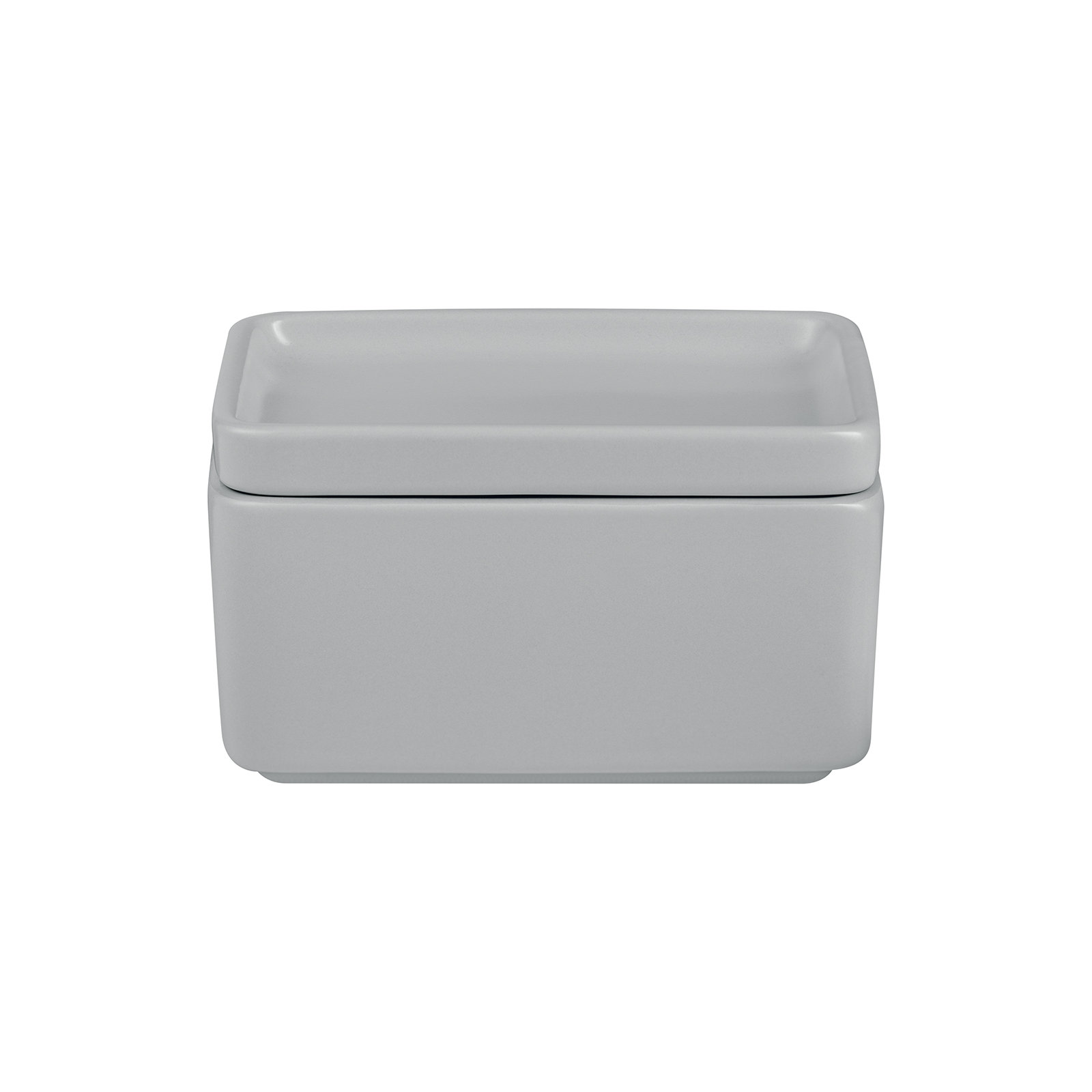 PILAR Stoneware Butter Dish Or Condiment/snack Server, Gray