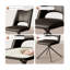 Modern minimalist leather back dining chair-844582651