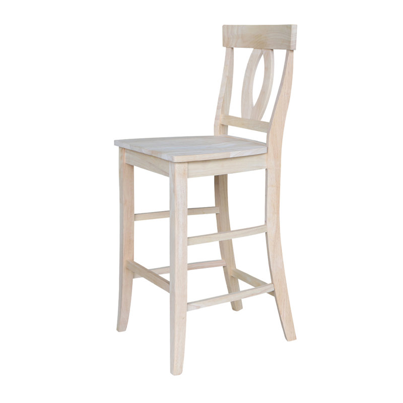Tabouret de bar et de comptoir Guzik, Brut / prêt à finir, Tabouret de bar (assise de 30 po de hauteur)