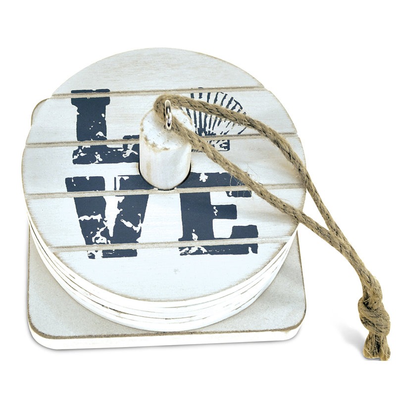 Ensemble de dessous de verres avec support nautical dream