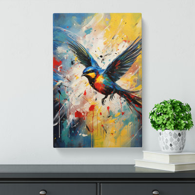Swallow Action - Wrapped Canvas