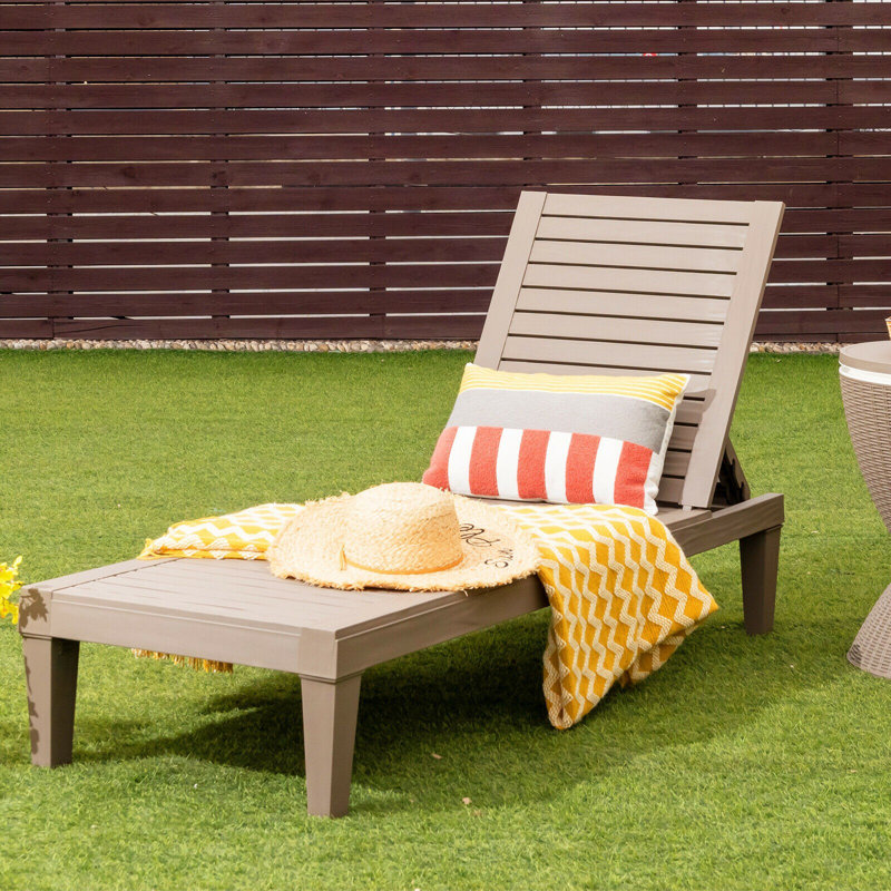 Chaise longue inclinable 75 po Brooksley, Brun