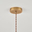 Lustre bronze antique avec abat-jour texturé-130769849