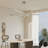 3-Light Linear LED Pendant Light In Brushed Chrome, Dimmable Modern Chandelier