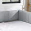 Twin Size Daybed With Trundle Upholstered Sofa Bed, With Vertical Stripes, Linen Fabric, Grey-1515874687-1515874672