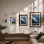 Boat Race Art Deco - Framed Print-1236907400-1236907405