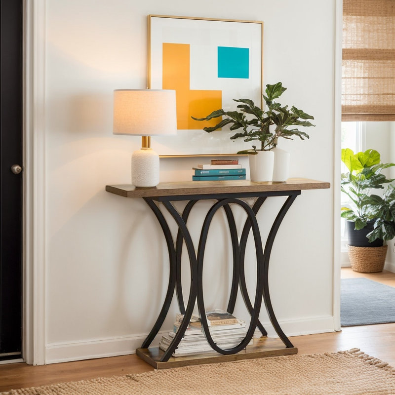 Console 40 po, Brun / Noir