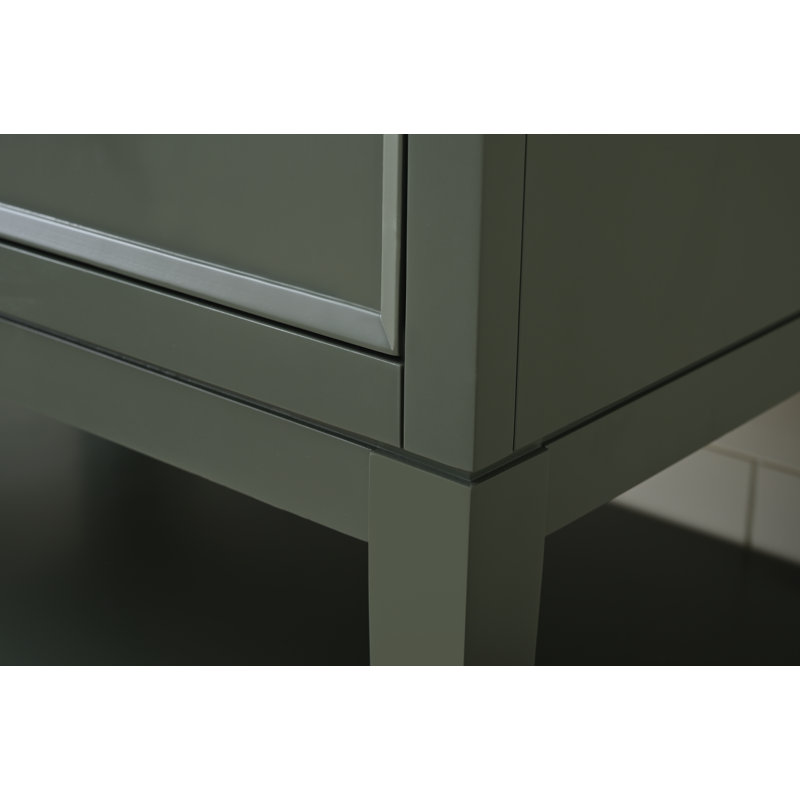 Ensemble de meuble-lavabo simple 30,13 po Brodnax, Vert rétro